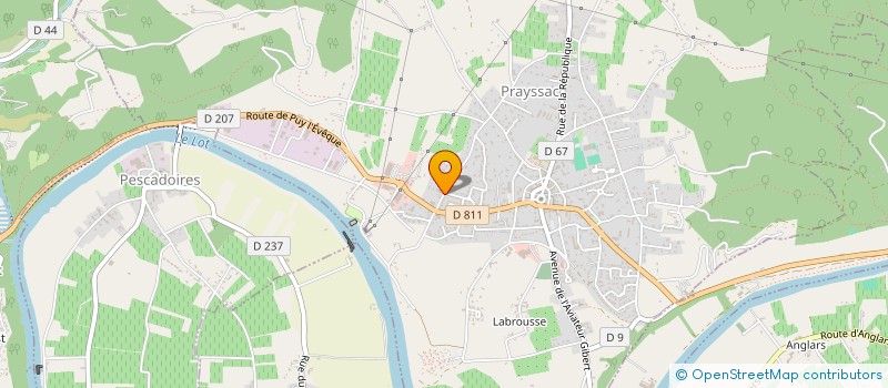 localisation de l'entreprise JULIEN FARGAL AUTOMOBILES  PRAYSSAC