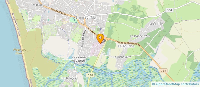 localisation de l'entreprise JULIEN GILLES ARCHITECTURE D'INTERIEUR ET DECORATION à BREM-SUR-MER