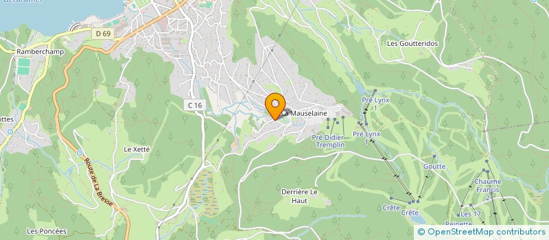 localisation de l'entreprise JULIEN HUMBERTCLAUDE  GERARDMER