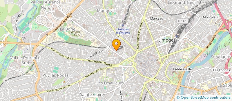 localisation de l'entreprise JULIEN MARET à LIMOGES