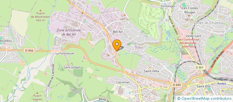 localisation de l'entreprise JULIEN MOURLHOU INVESTISSEMENTS  RODEZ