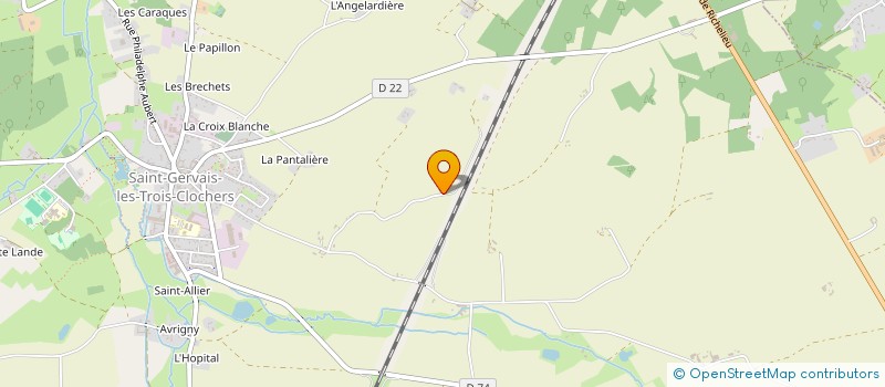 localisation de l'entreprise JULIEN PAYSAGISTE ET TERRASSEMENT  SAINT-GERVAIS-LES-TROIS-CLOCHERS