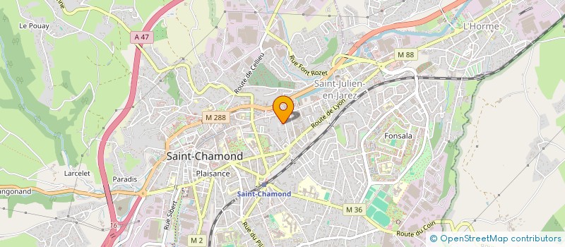 localisation de l'entreprise JULIEN PIERRE PEYRARD à SAINT-CHAMOND