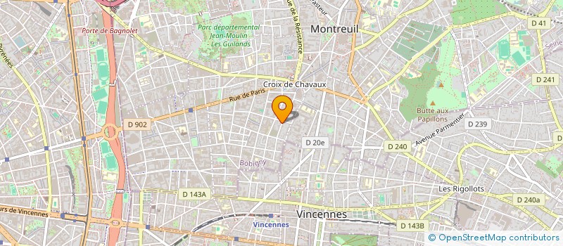 localisation de l'entreprise JULIEN PSYCHOTHERAPIE à MONTREUIL