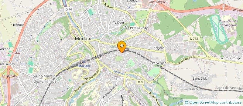 localisation de l'entreprise JULIEN ROLLAND  MORLAIX