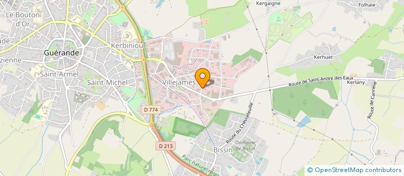 localisation de l'entreprise JULIEN TOITURES à GUERANDE