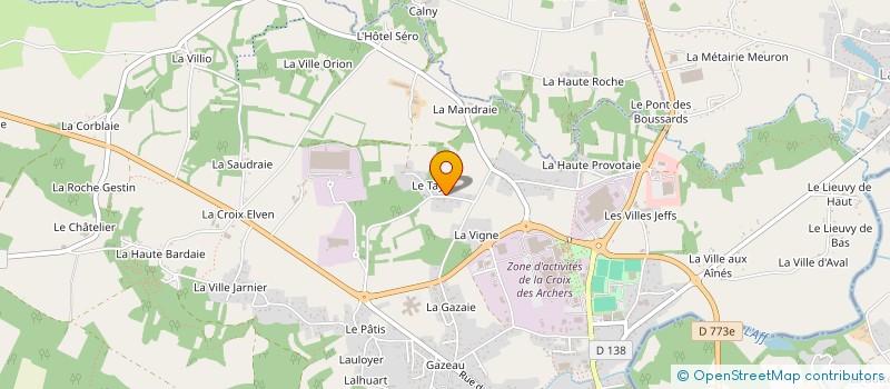 localisation de l'entreprise JULIEN TP  LA GACILLY