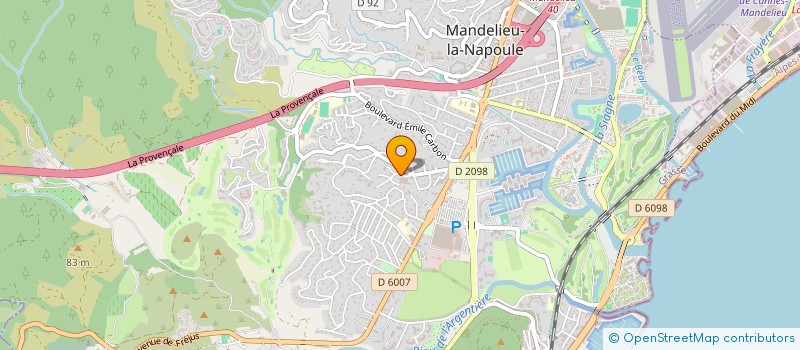 localisation de l'entreprise JULIEN WYON à MANDELIEU-LA-NAPOULE