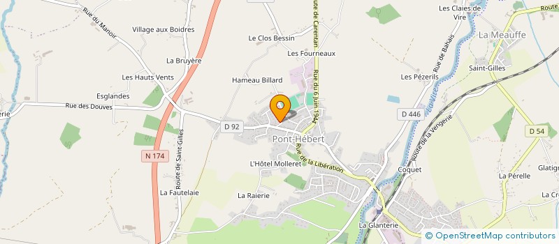 localisation de l'entreprise JULIENNE  PONT-HEBERT