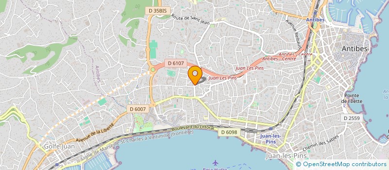 localisation de l'entreprise JULIES à ANTIBES