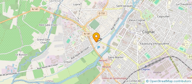 localisation de l'entreprise JULLIARD LOGISTIQUE à COGNAC
