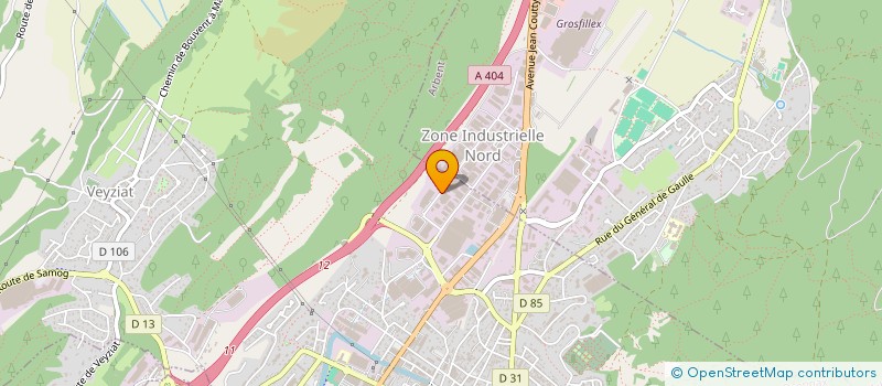 localisation de l'entreprise JULMAR à OYONNAX