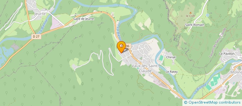 localisation de l'entreprise JULOE  VAUX-LES-SAINT-CLAUDE