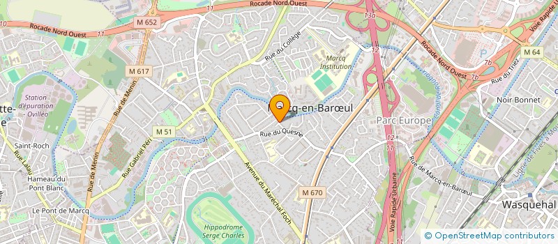 localisation de l'entreprise JUMA à MARCQ EN BAROEUL