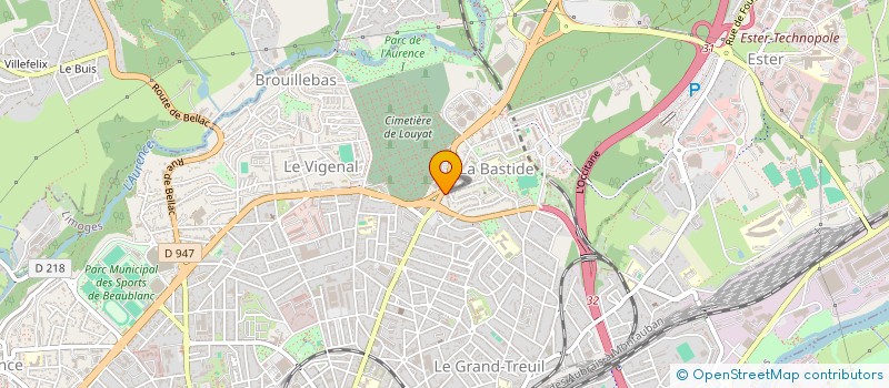 localisation de l'entreprise JUMAR à LIMOGES