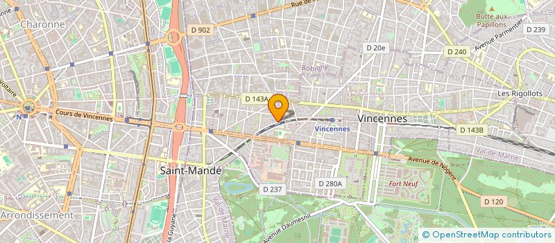 localisation de l'entreprise JUMAR à VINCENNES