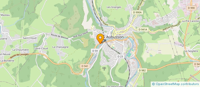 localisation de l'entreprise JUMASAWY à AUBUSSON