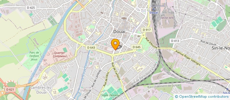 localisation de l'entreprise JUMAU à DOUAI