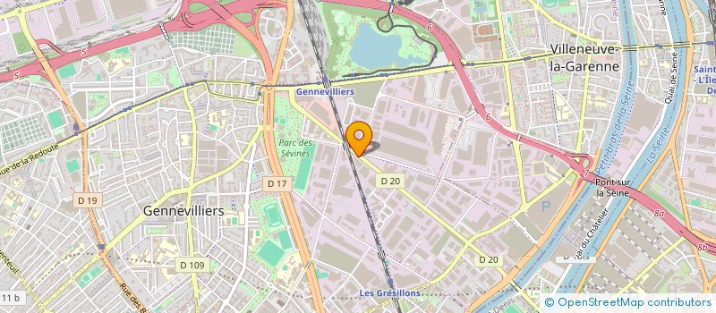 localisation de l'entreprise JUMBO MILORD PNEUS à GENNEVILLIERS