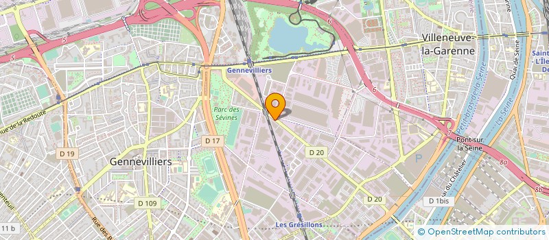 localisation de l'entreprise JUMBO PNEUS à GENNEVILLIERS