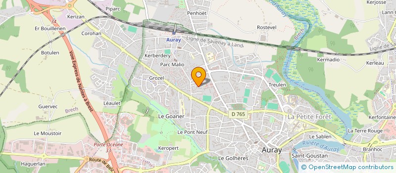 localisation de l'entreprise JUMEAUX à AURAY