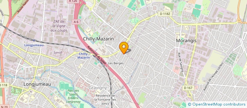 localisation de l'entreprise JUMEL TRANSPORT à CHILLY-MAZARIN