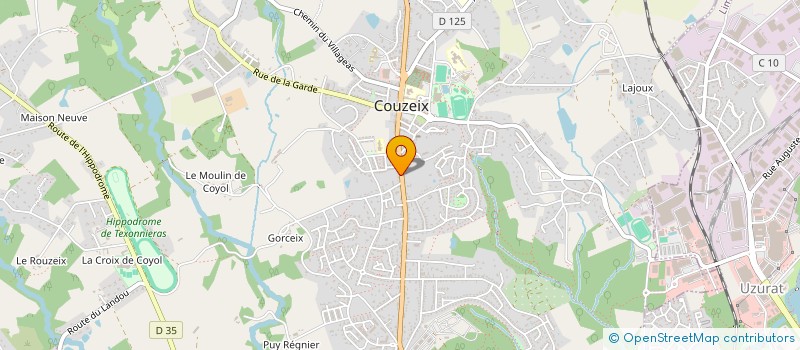 localisation de l'entreprise JUMELA à COUZEIX