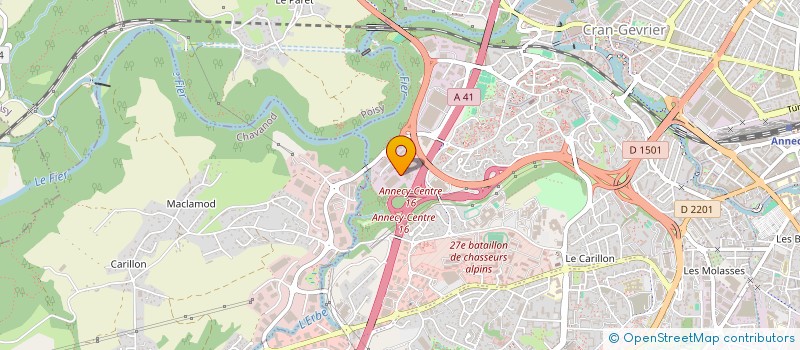 localisation de l'entreprise JUMELAGES DE LA POSTE ET FRANCE TELECOM à ANNECY