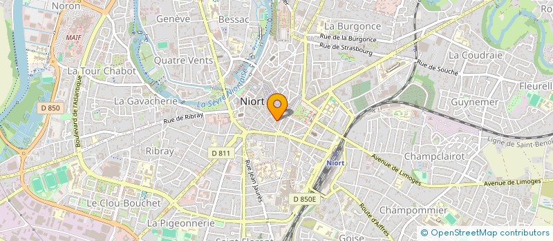 localisation de l'entreprise JUMELAGES PTT DEUX SEVRES  NIORT