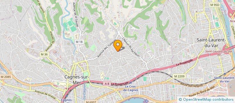 localisation de l'entreprise JUMELCO à CAGNES-SUR-MER
