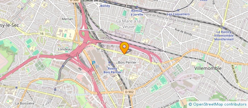localisation de l'entreprise JUMELLIA à ROSNY-SOUS-BOIS