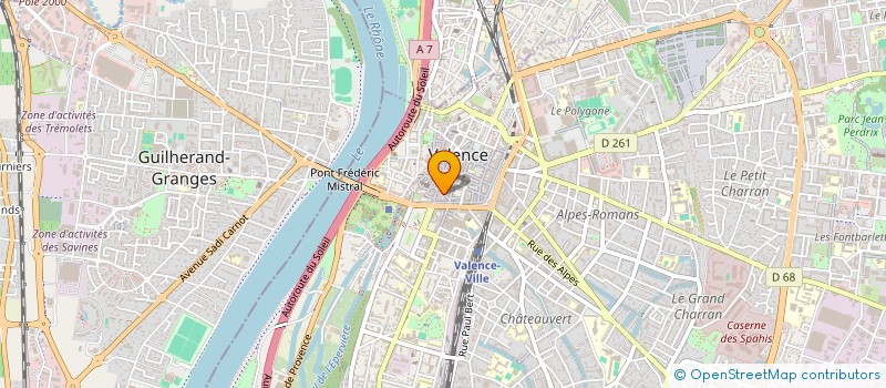 localisation de l'entreprise JUNG ET JULLIEN PALETIER à VALENCE