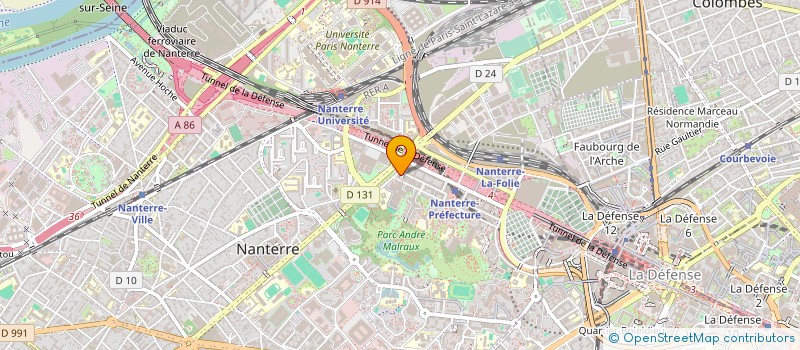 localisation de l'entreprise JUNGLE BAZAR à NANTERRE
