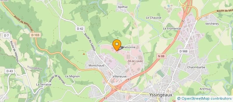 localisation de l'entreprise JUNI HOLDING  YSSINGEAUX