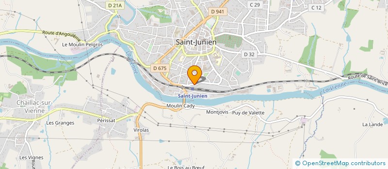 localisation de l'entreprise JUNIEN RIGAUD SANTE à SAINT-JUNIEN