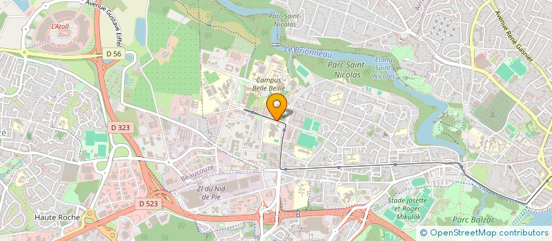 localisation de l'entreprise JUNIOR CONSEIL ISTOM à ANGERS