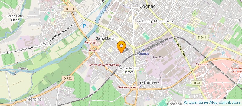 localisation de l'entreprise JUPA à COGNAC