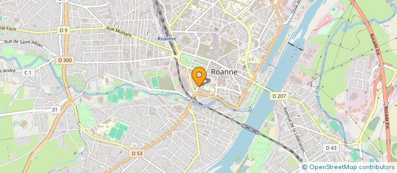 localisation de l'entreprise JUPITER  ROANNE