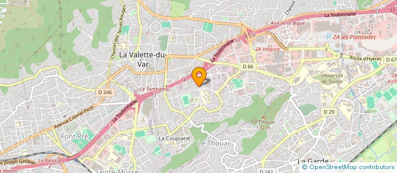 localisation de l'entreprise JUPITER AG PACA  LA VALETTE-DU-VAR