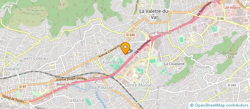 localisation de l'entreprise JUPITTO  TOULON