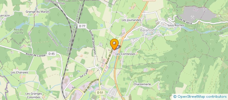 localisation de l'entreprise JURA BRESSE MATERIEL  BALANOD