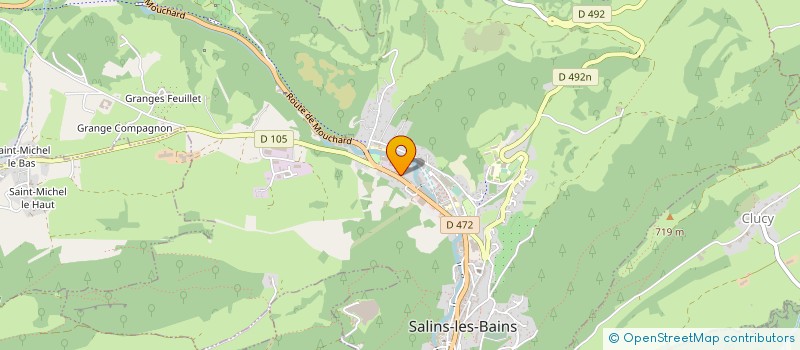 localisation de l'entreprise JURA CYCLES à SALINS-LES-BAINS