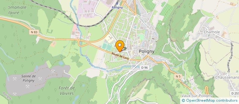 localisation de l'entreprise JURA ENERGIE SOLAIRE à POLIGNY
