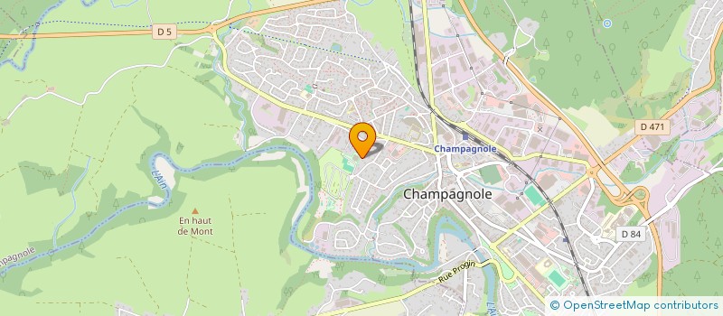 localisation de l'entreprise JURA ETANCHEITE à CHAMPAGNOLE