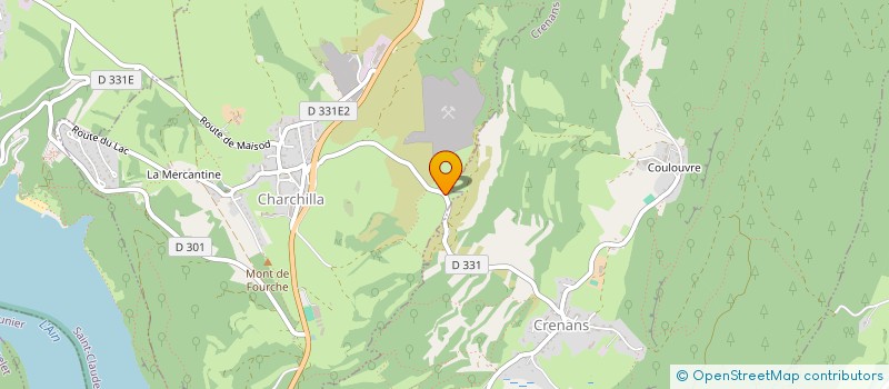localisation de l'entreprise JURA GRANULATS SA à CHARCHILLA