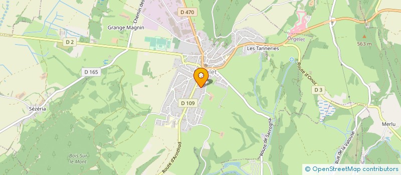 localisation de l'entreprise JURA LOCATION NEGOCE  ORGELET