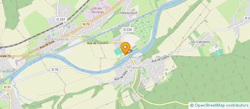 localisation de l'entreprise JURA NORD FOOT  FRAISANS