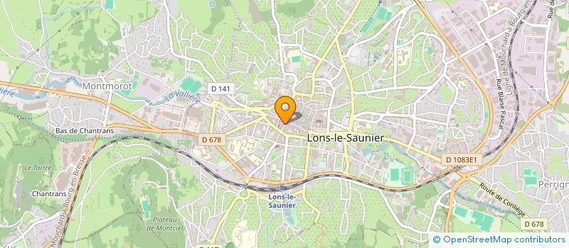 localisation de l'entreprise JURA OPTIQUE à LONS-LE-SAUNIER