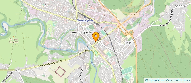 localisation de l'entreprise JURA PECHE à CHAMPAGNOLE