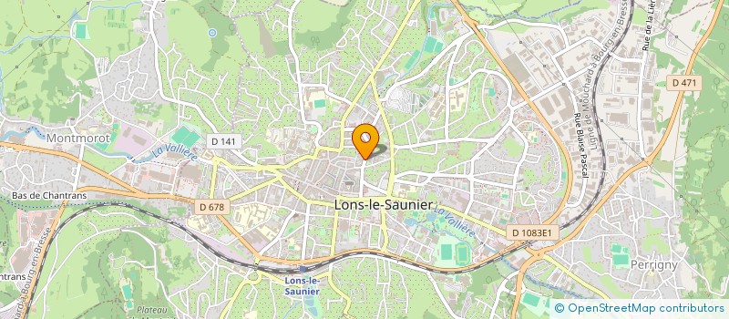 localisation de l'entreprise JURA RH INTERIM à LONS-LE-SAUNIER